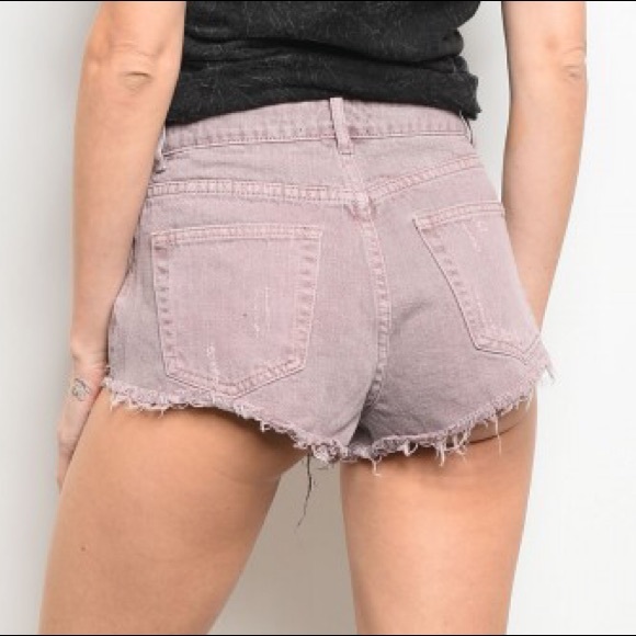 BOBBI🖤 studded distressed mauve denim jean shirts - Picture 2 of 4